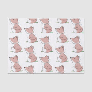 Papier Mousseline Caricature pour bébé renard