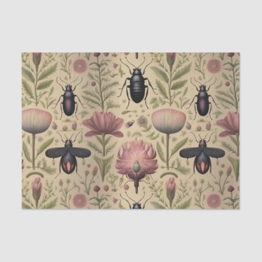 Papier Mousseline Caricatures et insectes (Recto)