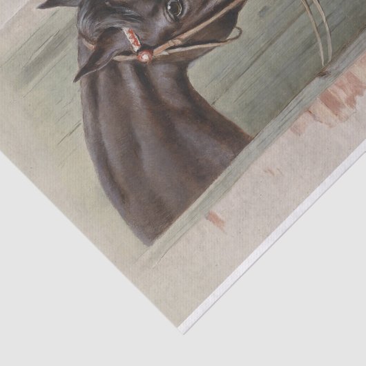 Papier Mousseline Carl Richert | Cheval Et Chiens (Détail)