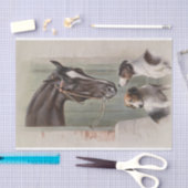 Papier Mousseline Carl Richert | Cheval Et Chiens (Artisanat)