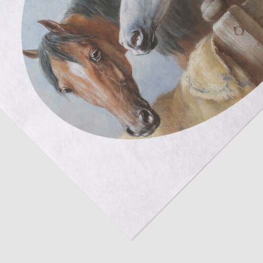 Papier Mousseline Carl Richert | Chevaux (Détail)