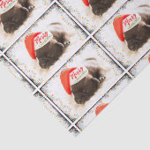 Papier Mousseline Carlin de Noël à Santa Hat avec lumières de Noël (Détail)