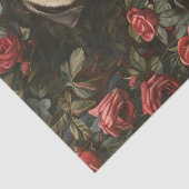 Papier Mousseline Carlin Élégant Entouré De Découpage Rose (Détail)