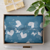 Papier Mousseline Carlin Fête Blue Thème Célébration (Cadeau)