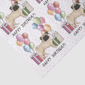 Papier Mousseline Carlin Fun Chien Colorful Pastel Joyeux Anniversai (Détail)