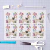 Papier Mousseline Carlin Fun Chien Colorful Pastel Joyeux Anniversai (Artisanat)