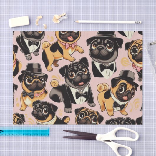 Papier Mousseline Carlin sans couture Retro (Artisanat)