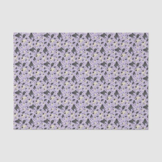 Papier Mousseline Carlins en pourpre (Recto)