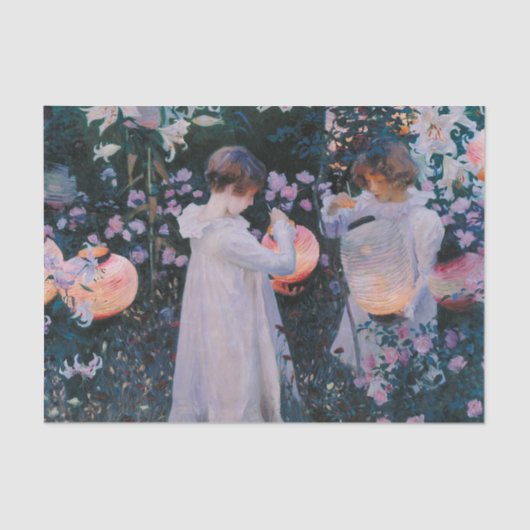 Papier Mousseline Carnation Lily Lily Rose John Singer Sargent Art (Recto)