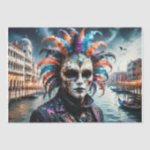 Papier Mousseline Carnaval de Venise - Découpage - (Recto)