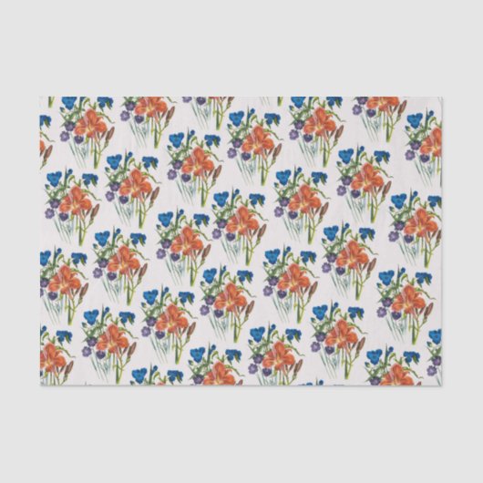 Papier Mousseline Carnaval des fleurs (Recto)