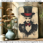 Papier Mousseline Carnaval Noir Figure, Maquillage Visage CG1 Découp