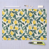 Papier Mousseline Carnet spiral à motifs de citron jaune vif (Artisanat)