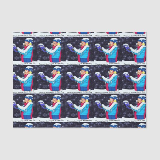 Papier Mousseline Caroleur de Noël froid 10lb papier de tissus (Recto)