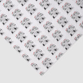 Papier Mousseline Caroleurs de Noël avec Noël de neige (Détail)