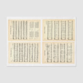 Papier Mousseline Carols de Noël Hymnes Partition Musique DV1 Découp (Recto)