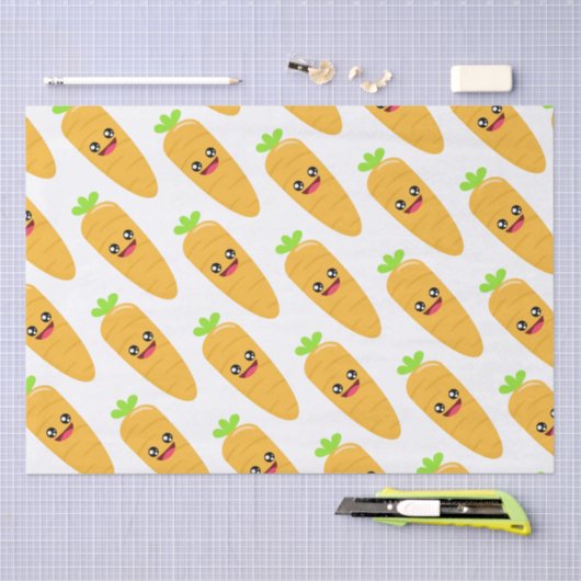 Papier Mousseline Carotte (Artisanat)