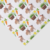 Papier Mousseline Carotte classique de Pâques de lapin Panier de vac (Détail)