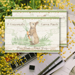 Papier Mousseline Carotte de printemps de lapin Patch Cottage Bois D