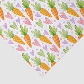 Papier Mousseline Carottes et Coeurs mignons (Détail)
