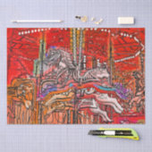 PAPIER MOUSSELINE CAROUSEL (Artisanat)