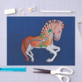 Papier Mousseline Carousel Animal Quagga Zebra Photo Papier Tissu (Artisanat)