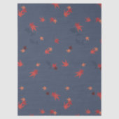 Papier Mousseline Carpe d'automne - bleu (Recto)