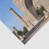 Papier Mousseline Carré Registan au coucher du soleil - Samarkand, O (Détail)