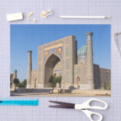 Papier Mousseline Carré Registan au coucher du soleil - Samarkand, O (Artisanat)