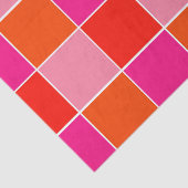 Papier Mousseline Carré rose et orange (Détail)