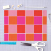 Papier Mousseline Carré rose et orange (Artisanat)