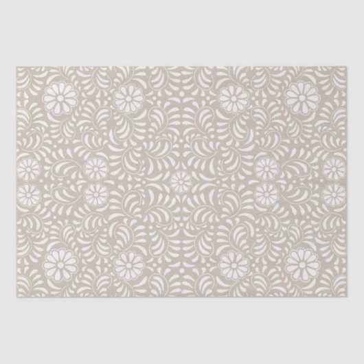 Papier Mousseline Carreau de Talavera beige de style espagnol Fiesta (Recto)