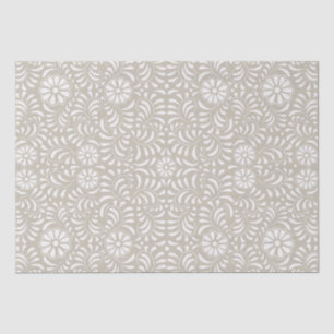 Papier Mousseline Carreau de Talavera beige Style espagnol Fiesta