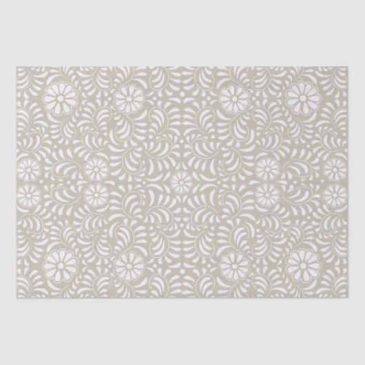 Papier Mousseline Carreau de Talavera beige Style espagnol Fiesta (Recto)