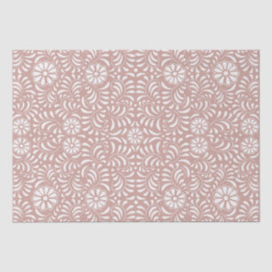 Papier Mousseline Carreau de Talavera rose Style espagnol Fiesta