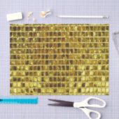 Papier Mousseline Carreaux en mosaïque d'or Élégant Découpage modern (Artisanat)