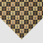 Papier Mousseline Carreaux Fleur De Lis (Détail)