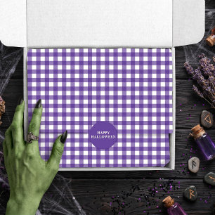 Papier Mousseline Carreaux Gingham Violet