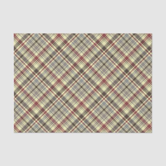 Papier Mousseline Carreaux Marron (Recto)