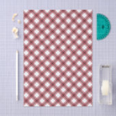 Papier Mousseline Carreaux Rouge Argyle Élégant (Artisanat)