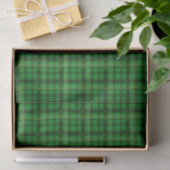 Papier Mousseline Carreaux Verts (Cadeau)