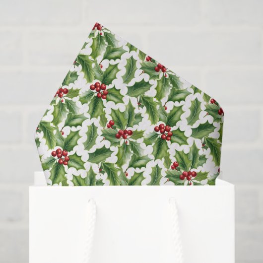 Papier Mousseline Carrelage de fête saint motif de Noël (Sac cadeau)