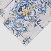 Papier Mousseline Carrelage de la côte italienne bleu et blanc Décou (Détail)