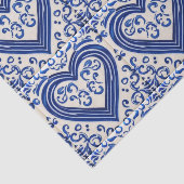 Papier Mousseline Carrelage Delft 3D Regarder Coeurs romantiques - B (Détail)