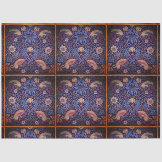 Papier Mousseline Carrelage d'oiseaux Conception 2 Découpage papier  (Recto)