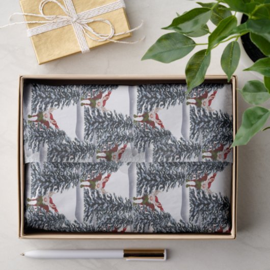 Papier Mousseline carrelage d'orignal de Noël (Cadeau)