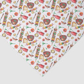 Papier Mousseline carrelage du joli parti barbecue (Détail)