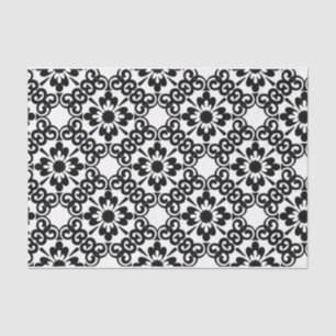 PAPIER MOUSSELINE CARRELAGE NOIR ET BLANC DE LA FERME MODERNE