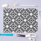 PAPIER MOUSSELINE CARRELAGE NOIR ET BLANC DE LA FERME MODERNE (Artisanat)