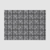 Papier Mousseline Carrelage Tivoli Motif noir blanc (Recto)